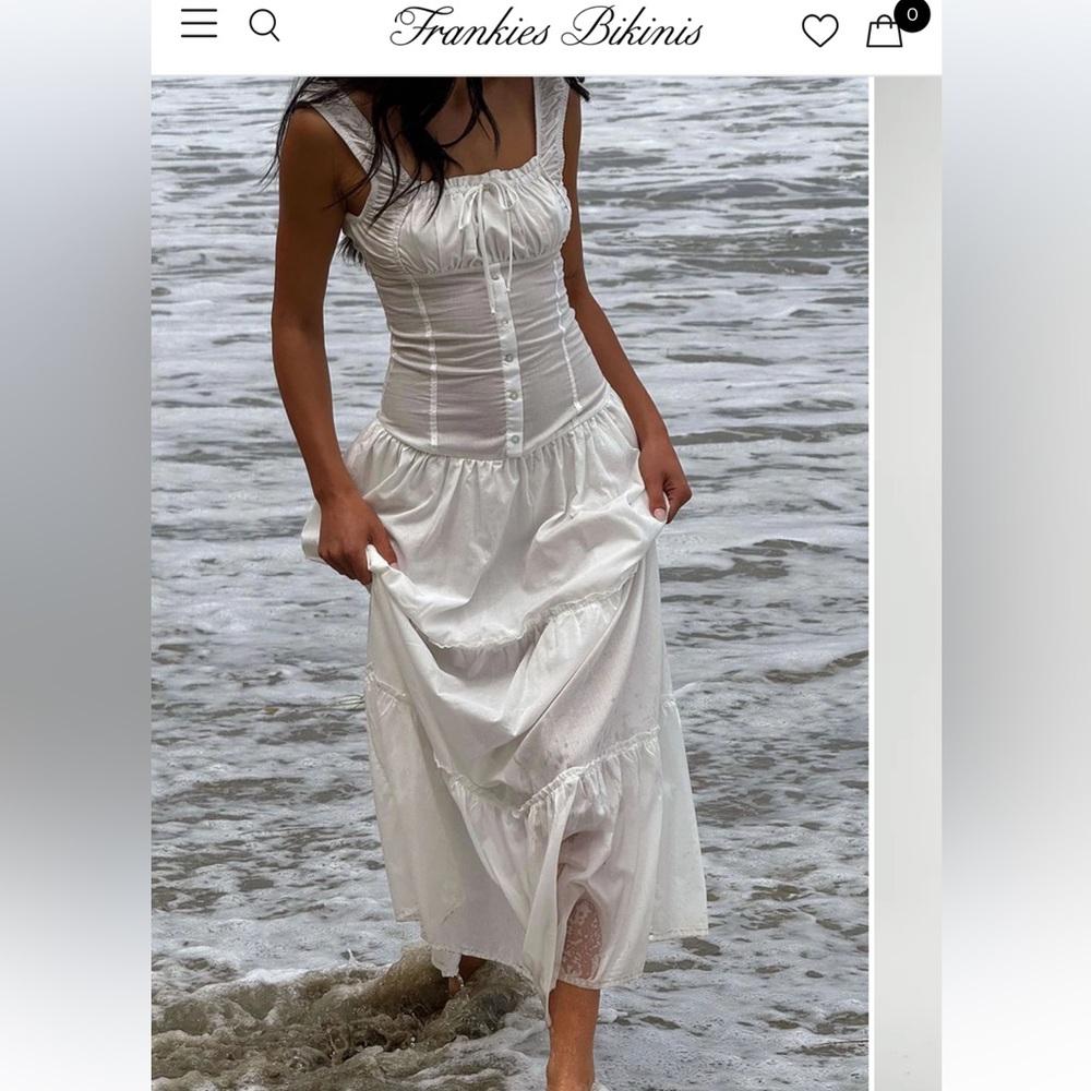 Frankie’s Bikinis Christabelle Ruffle Maxi Dress